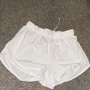 Nike White Athletic Shorts Lightweight Performance